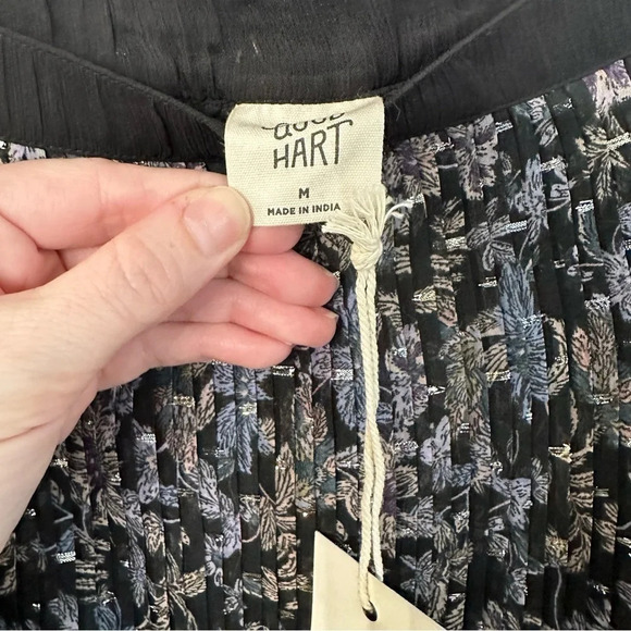 NWT Good Hart by Matilda Jane Black and Navy Paisley Wimberley Pleated Skirt - Picture 6 of 8